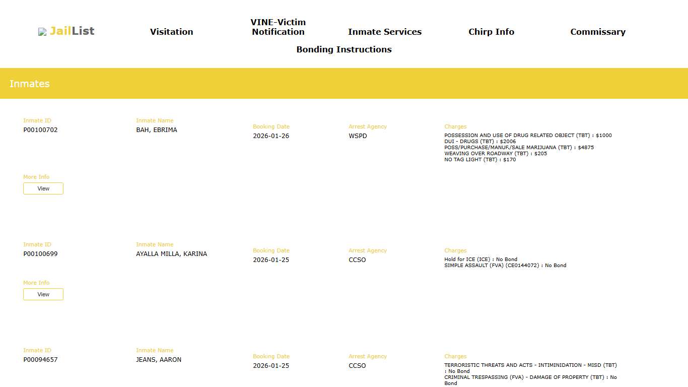 Cherokee County Inmate Search